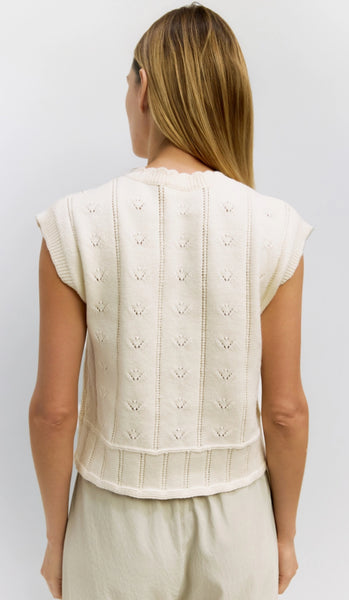 Lydia Pointelle Sweater Vest