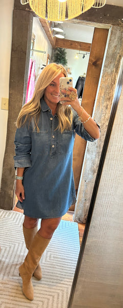 Lucie Denim Shirt Dress