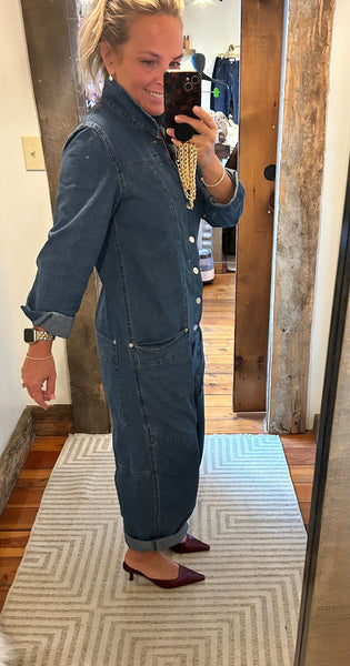 Denim Utility Jumpsuit