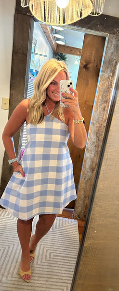 Flora Gingham Romper Dress