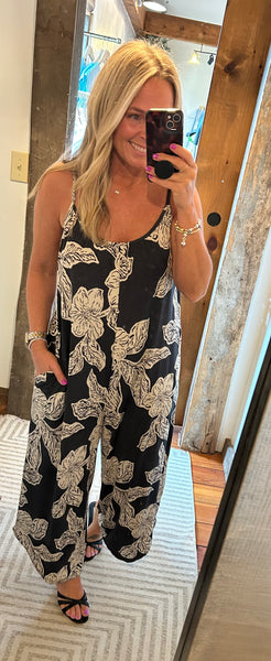 Flared Asha Floral Jumpsuit