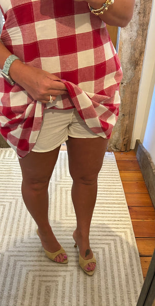 Flora Gingham Romper Dress