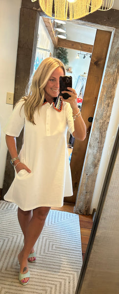 Knitted Collar A Line Dress