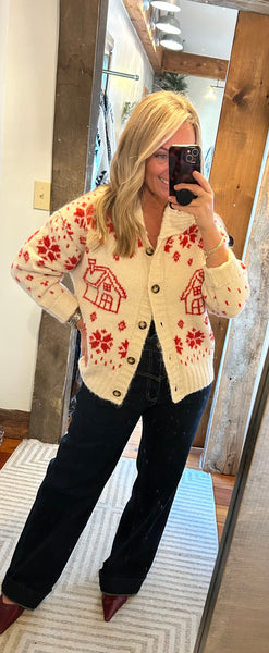 Snowflake Button Up Cardi