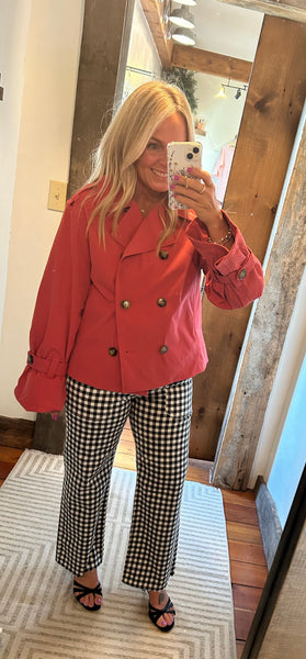 Double Breasted Half Trench