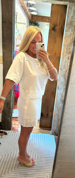 Day Embroidered Linen Top