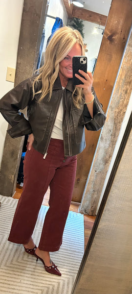 Vintage Washed Leather Jacket