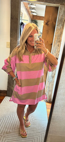 Sonny Stripe Henley Dress