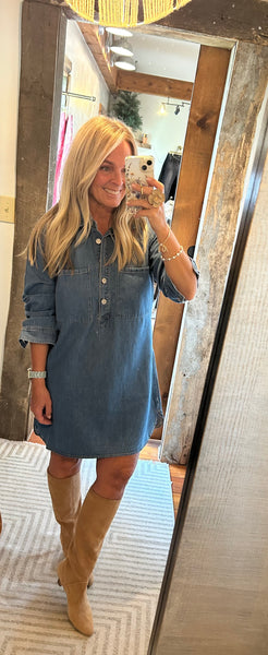 Lucie Denim Shirt Dress