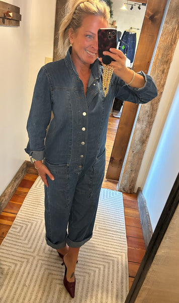 Denim Utility Jumpsuit
