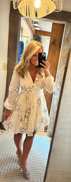 Embroidered Floral Dress