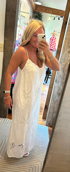 Star Fish Eyelet Maxi Dress