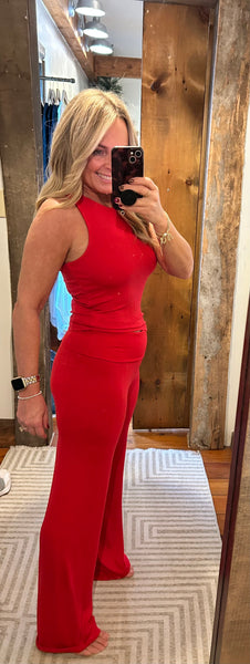 Seeing Red Rib Tank - The Green Shelf Boutique