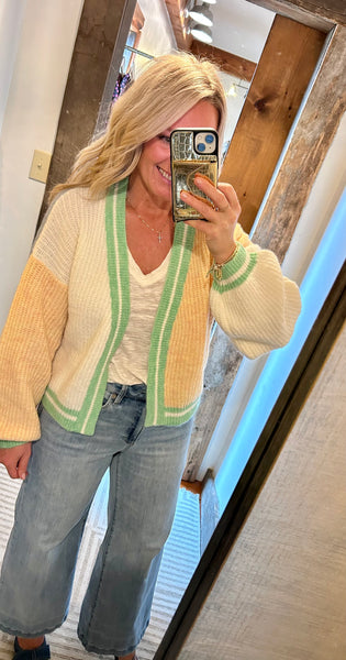 Knit Colorblock Cardi