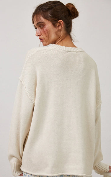 Relaxed Boyfriend Knit Pullover