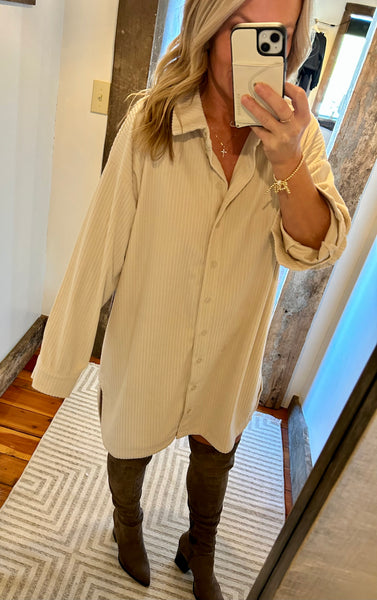 Corduroy Shirt Dress