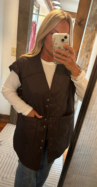 Reversible Oversized Quilted Vest