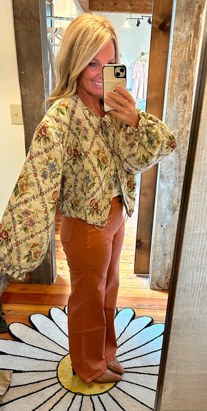 Floral Tapestry Bomber Jacket