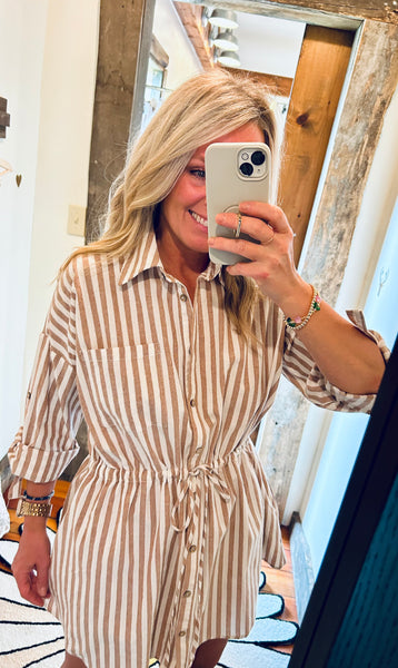 Stripe Shirt Dress