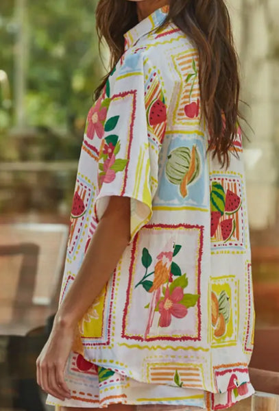 Vaca Printed SS Button Up