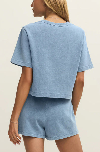 Curran Knit Denim Sweatshirt