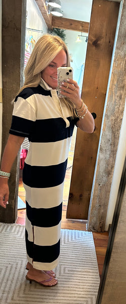 Lila Wide Striped Dress
