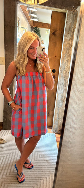 Plaid Cami Mini Dress