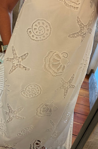 Star Fish Eyelet Maxi Dress