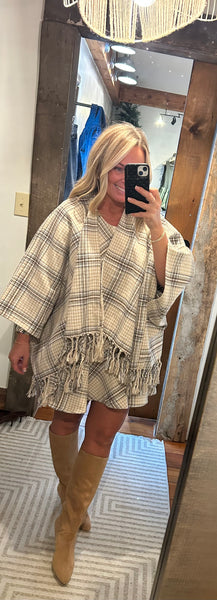 Cedar Plaid Drop Waist Mini Dress