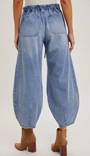 Brynn Barrel Jean with Drawstring Waist