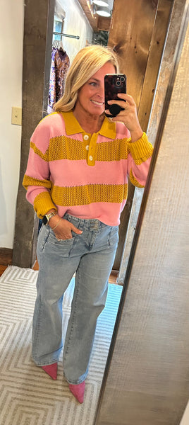 Kate Stripe Collar Sweater