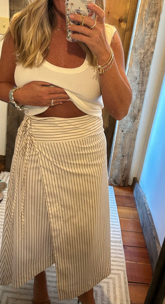 Lido Stripe Maxi Skirt