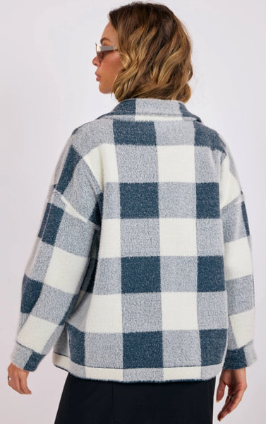 Lola Buffalo Plaid Sweater Jacket