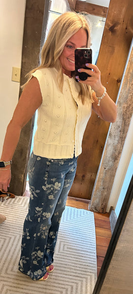 Lydia Pointelle Sweater Vest