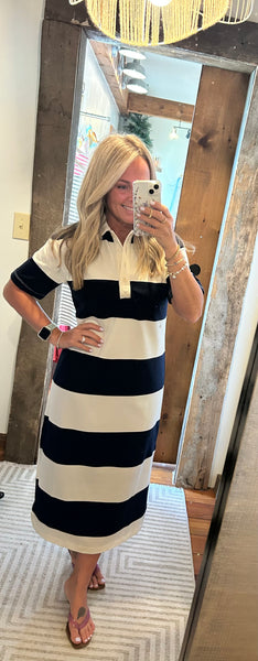 Lila Wide Striped Dress