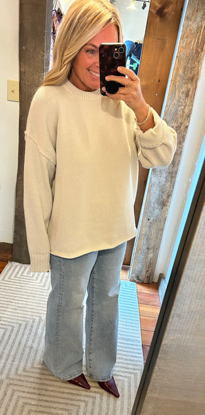 Relaxed Boyfriend Knit Pullover