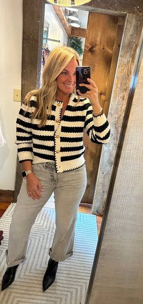 Mia Striped Cardigan