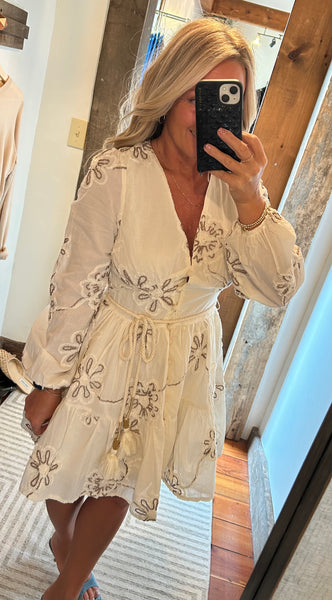 Embroidered Floral Dress