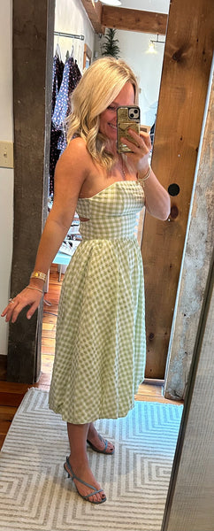 Gingham Midi Dress