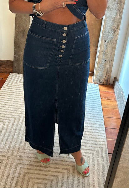 Denim Midi Skirt
