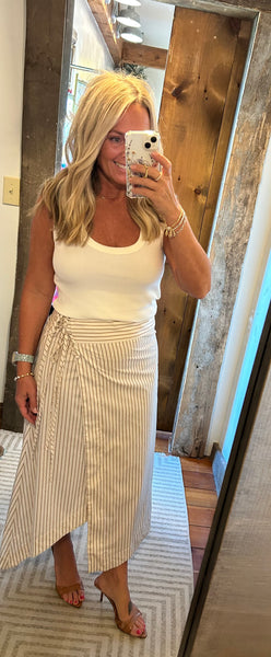 Lido Stripe Maxi Skirt