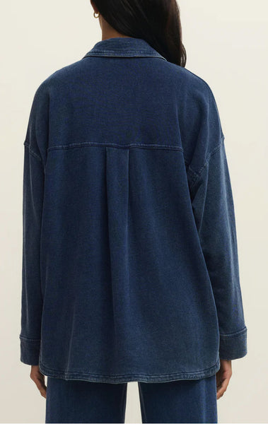 All Day Knit Denim Jacket - The Green Shelf Boutique