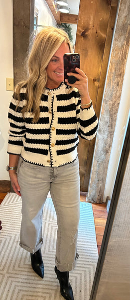Mia Striped Cardigan