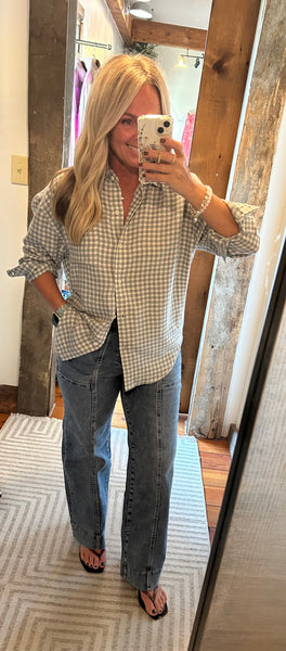 River Plaid Button Up
