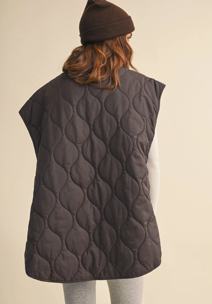 Reversible Oversized Quilted Vest