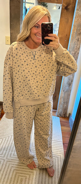 Asymmetric Floral Sweatshirt