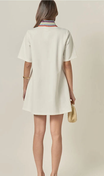 Knitted Collar A Line Dress