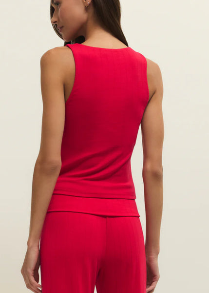 Seeing Red Rib Tank - The Green Shelf Boutique