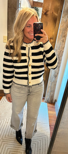 Mia Striped Cardigan