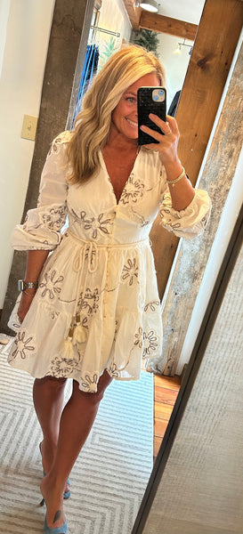 Embroidered Floral Dress